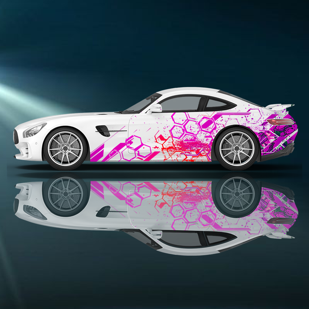 Tech Accessories & Gadgets - Tech Line Splashing Honeycomb Car Vinyl