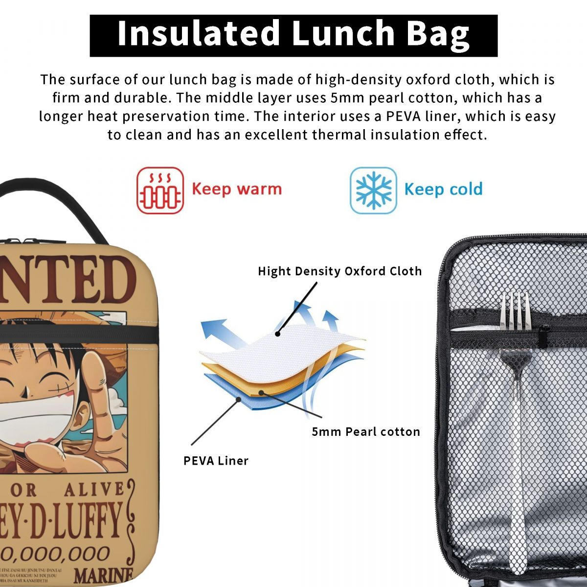 Custom Cartoon L-Luffy Wanted  - Tech Office Accessories incelemesi ve fiyatı